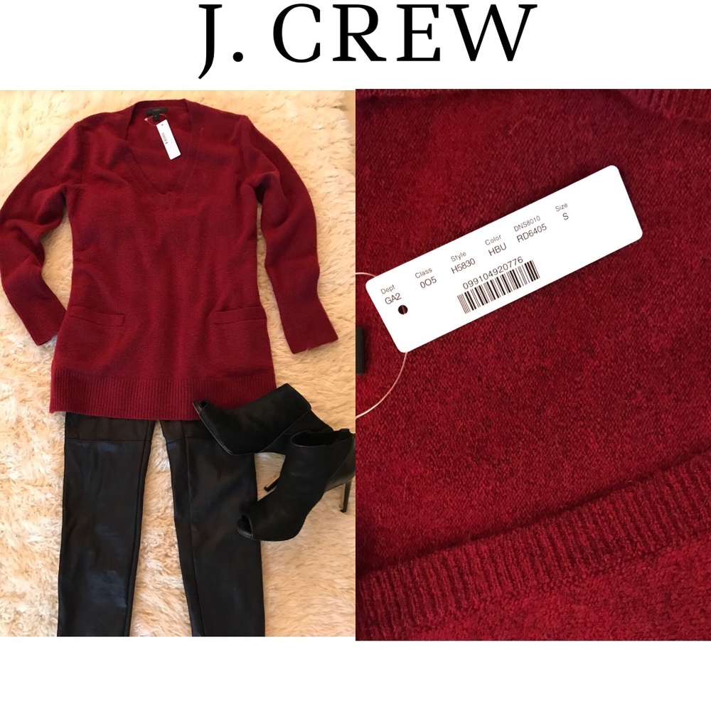 J. CREW Sweater /Burgundy/ New with tags